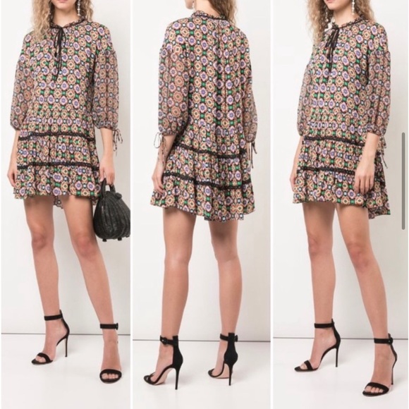 Alice + Olivia Arnette Medallion Print Tunic Dress - Picture 4 of 11